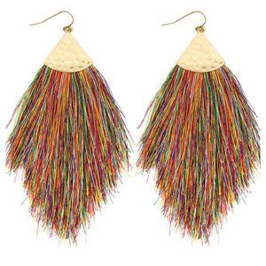 Rainbow Fringe Earrings